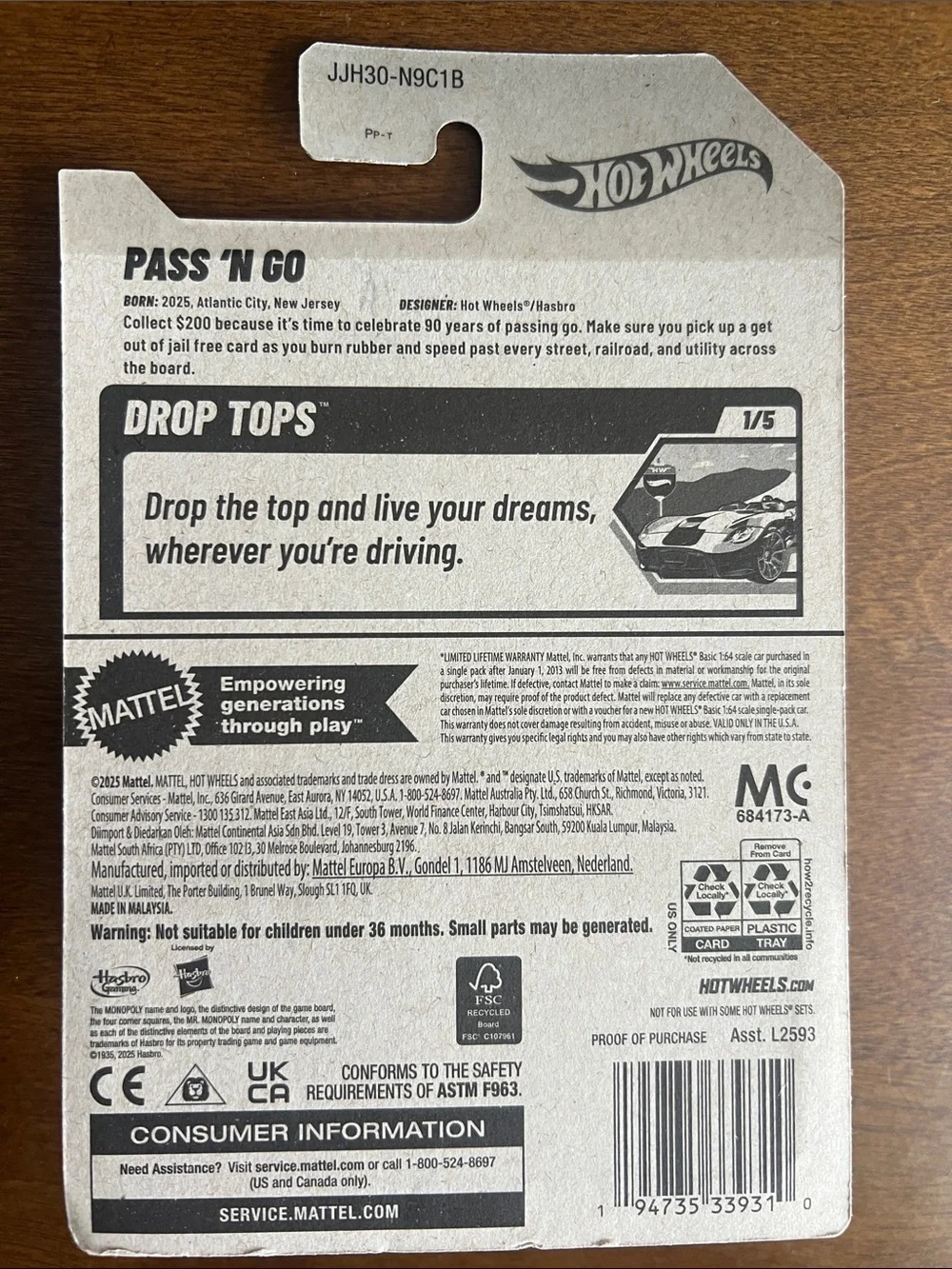 PASS ‘N GO 90 Years  New for 2026 Silver Retro Roadster